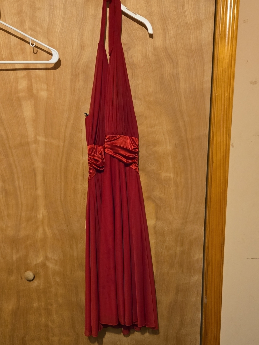 Studio Red Halter Evening Dress